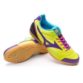 Футзалки Mizuno Sala Club 2 IN Lime/Purple/Blue #grai.com.ua