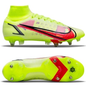 Бутсы Nike Mercurial Superfly 8 Elite SG-PRO Anti-Clog Volt/Bright Crimson/Black #grai.com.ua