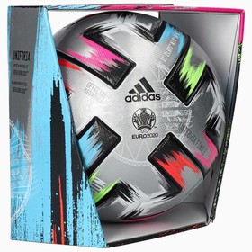 Футбольный мяч adidas Uniforia Final Pro EURO 2020 Silver Metallic/Black/Solar Red #grai.com.ua