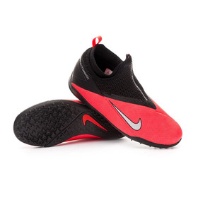 Детские сороконожки Nike Phantom Vision II Academy DF TF Black/Crimson #grai.com.ua