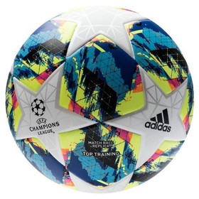 Футбольный мяч adidas UEFA Champions League 19/20 Top Training White/Bright Cyan/Yellow/Shock Pink #grai.com.ua