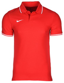 Футболка поло хлопок Nike Club 19 University Red/White #grai.com.ua