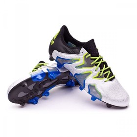 Бутсы Adidas X 15+ SL FG White/Black/Blue #grai.com.ua
