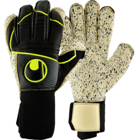 Воротарські рукавички Uhlsport Supergrip+ Flex Frame Carbon Black/Fluo Yellow