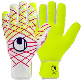 Воротарські рукавички Uhlsport Absolutgrip HN Maignan White/Pink/Fluorescent Yellow/Purple Воротарські рукавички Uhlsport Absolutgrip HN Maignan White/Pink/Fluorescent Yellow/Purple