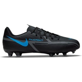 Детские бутсы Nike Phantom GT 2 Academy FG Black/Iron Grey/University Blue #grai.com.ua