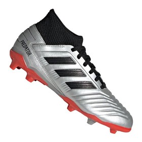 Детские бутсы adidas Predator 19.3 FG/AG Silver/Black/Red Детские бутсы adidas Predator 19.3 FG/AG Silver/Black/Red