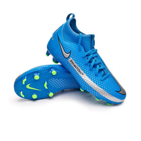 Детские бутсы Nike Phantom GT Academy DF MG Photo Blue/Metallic Silver/Rage Green #grai.com.ua