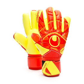 Вратарские перчатки Uhlsport Dynamic Impulse Supersoft Half Negative Dynamic Orange/Fluor Yellow/Black #grai.com.ua