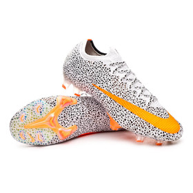 Бутсы Nike Mercurial Vapor XIII Elite FG CR7 "Safari" White/Total Orange/Black LIMITED EDITION #grai.com.ua