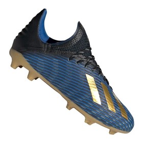 Детские бутсы adidas X 19.1 FG/AG Black/Gold/Blue #grai.com.ua