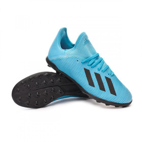Детские сороконожки adidas X Tango 19.3 TF Bright Cyan/Black #grai.com.ua