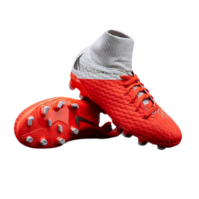 Детские бутсы Nike Hypervenom III Academy DF FG Light Crimson/Grey #grai.com.ua