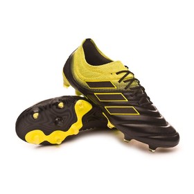 Бутсы adidas Copa 19.1 FG/AG Black/Yellow #grai.com.ua