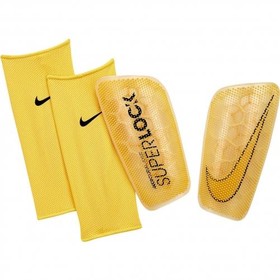 Футбольные щитки Nike Mercurial Flylite SuperLock White/Laser Orange/Black #grai.com.ua