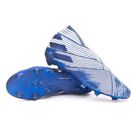 Бутсы adidas Nemeziz 19+ FG White/Blue/Blue #grai.com.ua
