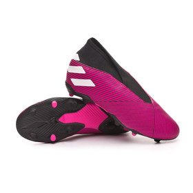Детские бутсы adidas Nemeziz 19.3 FG/AG Laceless Pink/White/Black #grai.com.ua