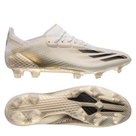 Бутсы adidas X Ghosted.1 FG White/Black/Gold #grai.com.ua