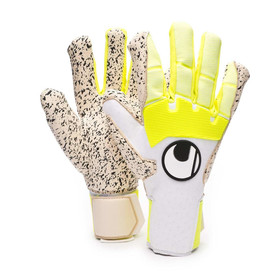 Вратарские перчатки Uhlsport Pure Alliance Supergrip+ HN White/Fluo Yellow/Black #grai.com.ua