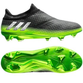 Бутсы Adidas Messi 16+ Pureagility FG Dark Grey/Silver/Green #grai.com.ua