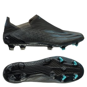 Бутсы adidas X Ghosted+ FG/AG Core Black/Signal Cyan #grai.com.ua
