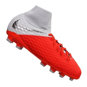 Детские бутсы Nike Hypervenom III Academy DF FG Light Crimson/Grey #grai.com.ua