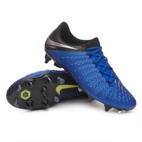 Бутсы Nike Hypervenom Phantom III Elite Anti-Clog SG-Pro Blue/Silver/Black #grai.com.ua