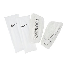 Футбольные щитки Nike Mercurial Flylite SuperLock White/Black #grai.com.ua