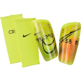 Футбольные щитки Nike Mercurial Lite CR7 Lemon Venom/Total Orange #grai.com.ua