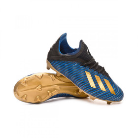 Детские бутсы adidas X 19.1 FG/AG Black/Gold/Blue #grai.com.ua
