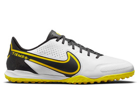 Сороконожки Nike Tiempo Legend 9 Academy TF White/Black/Yellow #grai.com.ua