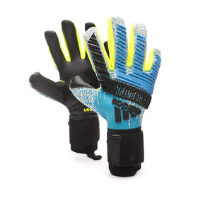 Вратарские перчатки adidas Predator Pro Bright Cyan/Silver/Yellow #grai.com.ua