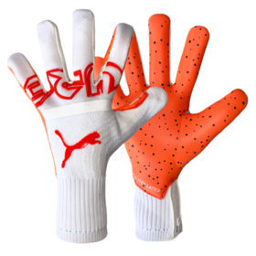 Вратарские перчатки PUMA Future Z Grip 1 Hybrid White/Red Blast #grai.com.ua