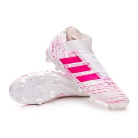 Бутсы adidas Nemeziz 18+ FG/AG White/Pink #grai.com.ua