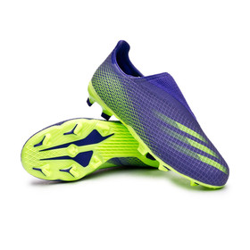 Детские бутсы adidas X Ghosted.3 Laceless FG/AG Energy Ink/Signal Green #grai.com.ua