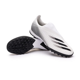 Сороконожки Adidas X Ghosted.3 Laceless TF White/Core Black/Silver Metallic #grai.com.ua