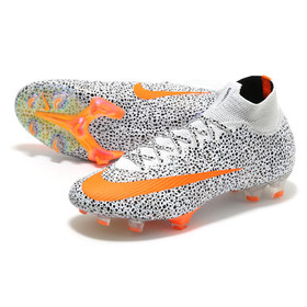 Бутсы Nike Mercurial Superfly VII Elite FG CR7 Safari White/Total Orange/Black LIMITED EDITION #grai.com.ua