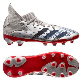 Детские бутсы Adidas Predator Freak.3 MG Silver Metallic/Core Black/Scarlet #grai.com.ua