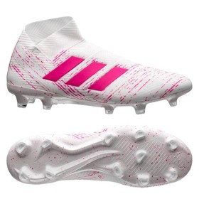 Бутсы adidas Nemeziz 18+ FG/AG White/Pink #grai.com.ua