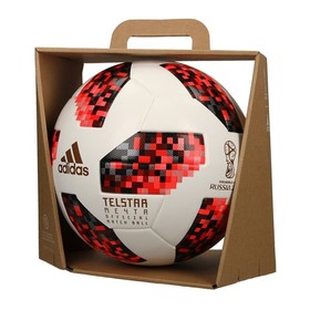 Футбольный мяч adidas Telstar 18 World Cup OMB Mechta White/Red/Black #grai.com.ua