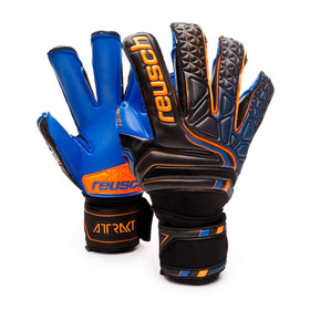 Вратарские перчатки Reusch Attrakt S1 Evolution Black/Shocking Orange/Deep Royal Blue #grai.com.ua