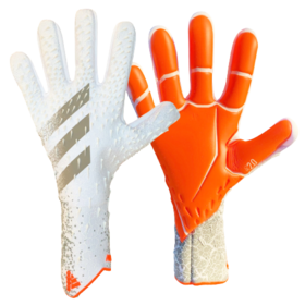 Вратарские перчатки Adidas Predator Pro White/Iron Metal/Solar Red #grai.com.ua