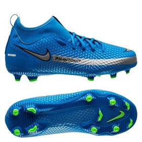 Детские бутсы Nike Phantom GT Academy DF MG Photo Blue/Metallic Silver/Rage Green #grai.com.ua