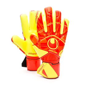 Вратарские перчатки Uhlsport Dynamic Impulse Absolutgrip Half Negative Dynamic Orange/Fluor Yellow/Black #grai.com.ua