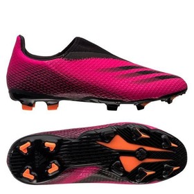 Детские бутсы adidas X Ghosted.3 Laceless FG/AG Shock Pink/Core Black/Screaming Orange #grai.com.ua