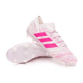 Бутсы adidas Nemeziz 18.1 FG/AG White/Pink #grai.com.ua