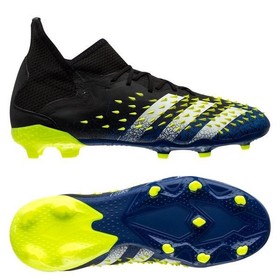 Детские бутсы Adidas Predator Freak.1 FG/AG Core Black/Footwear White/Solar Yellow #grai.com.ua