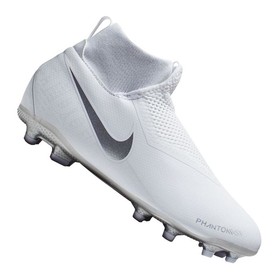 Детские бутсы Nike Phantom Vision Academy DF MG White/Silver #grai.com.ua