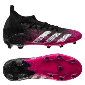 Детские бутсы adidas Predator Freak.3 FG/AG Core Black/Footwear White/Shock Pink #grai.com.ua