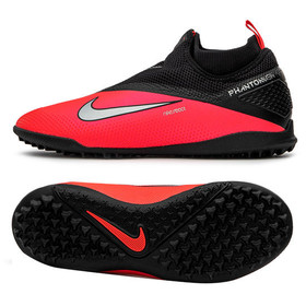 Сороконожки Nike React Phantom Vision II Pro DF TF Black/Crimson #grai.com.ua